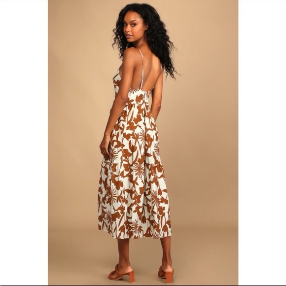 Lulu's Dresses Nwt Lulus X Lush Floral Me Impressed White Floral